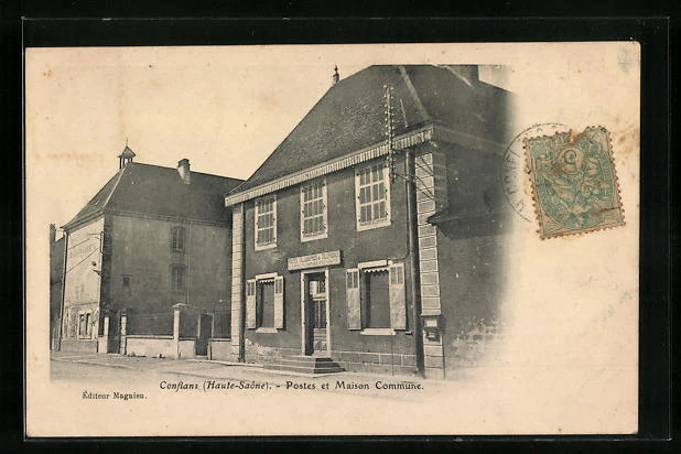 CPA Conflans, Postes et Maison Commune