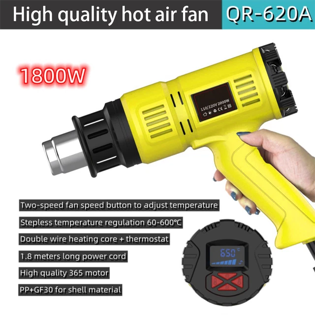 1800W Electric Hot Air Gun AC110/2200V Industrial Building Hair Dryer Heat Gun