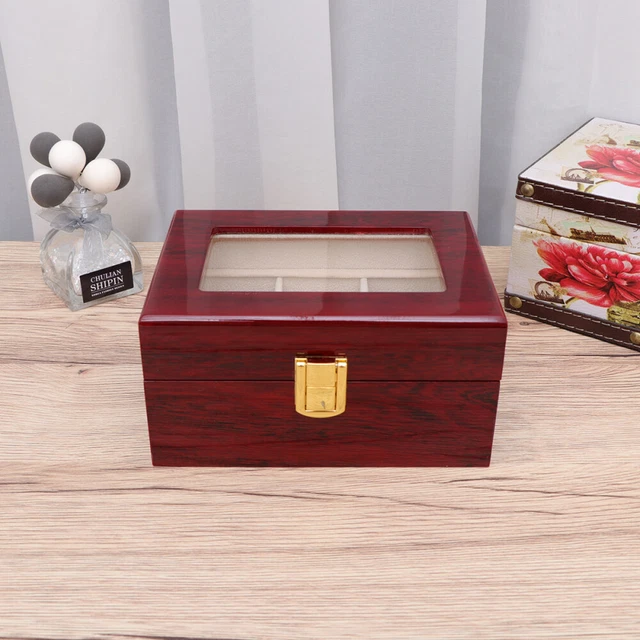 Orologio da viaggio bambù organizer supporto display bracciale