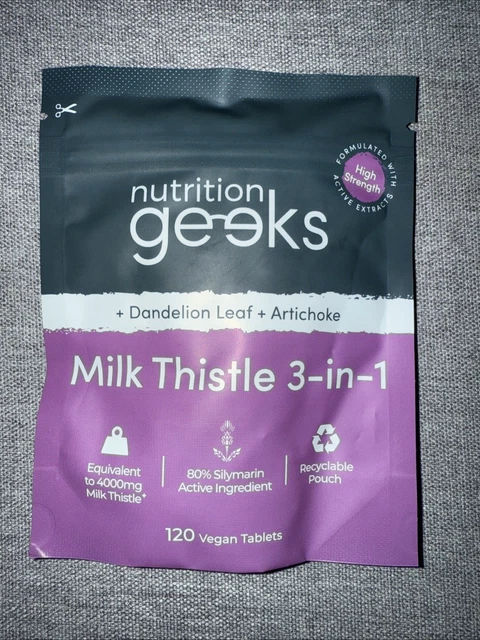 NUTRITION GEEKS MILK Thistle 3-in-1 Tablets, 4000mg, 120 Vegan Tablets ...