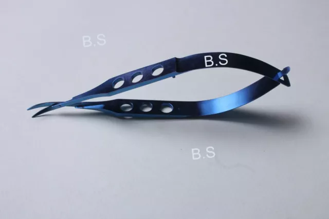 Titanium Micro corneal Scissors Curved Pointed Tip Eye Inst HEALTH CARE EDH