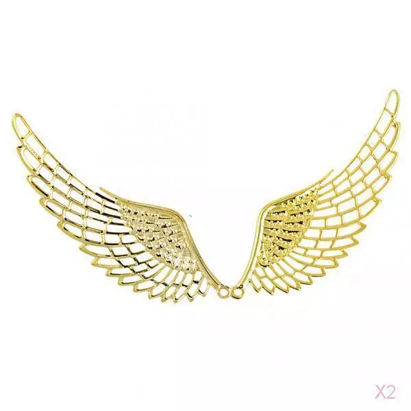 6 Stück Goldene Filigrane Engelsflügel Charms Anhänger Schmuck DIY