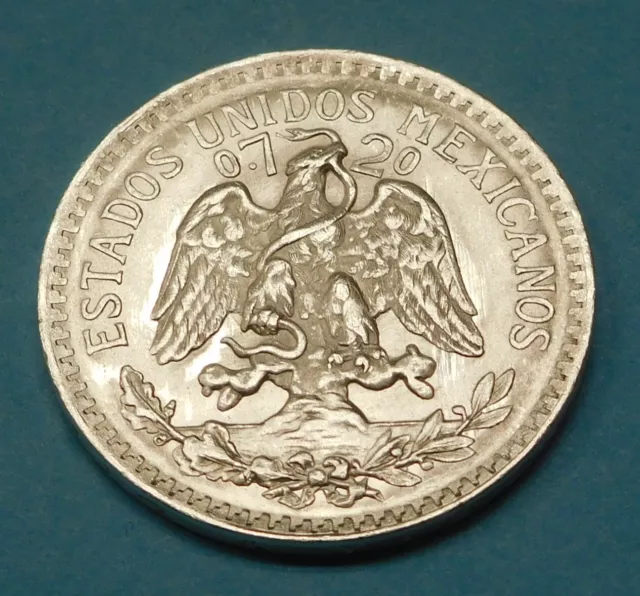 1945 Mexico 50 Centavos Silver Brilliant Uncirculated