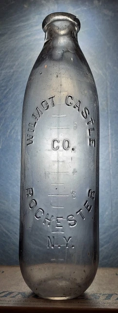 Antique Baby Bottle Vintage Wilmot Castle & Co 8 Oz. Glass Bottle Rochester NY