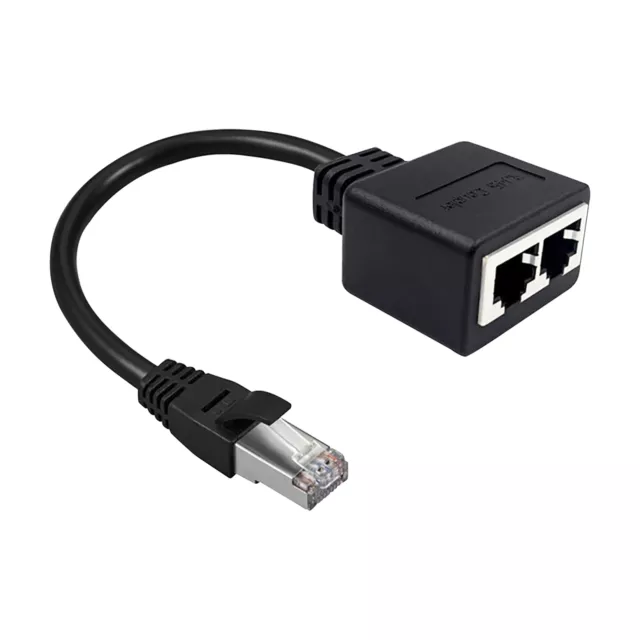 Male To Female Splitter Cable Computer Internet Connection RJ45 Ethernet Lan