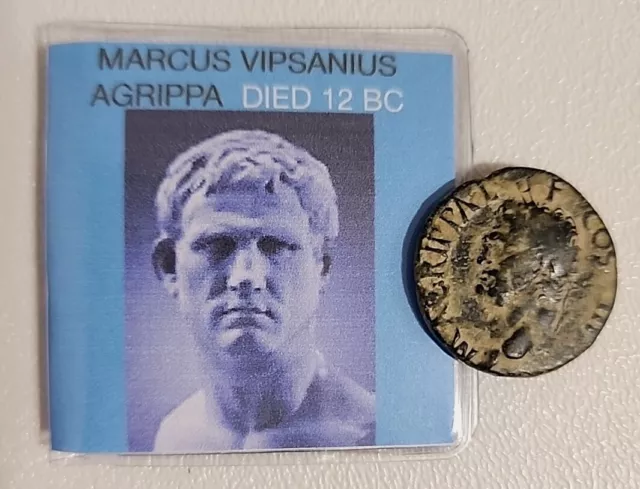 Marcus Vipsanius Agrippa Augustus General Ancient Roman Coin of CALIGULA 2