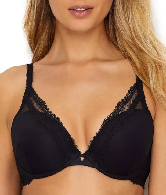 Simone Perele Confiance Push Up Triangle Bra 32C EU 70C INT 32C Black $115 NWT