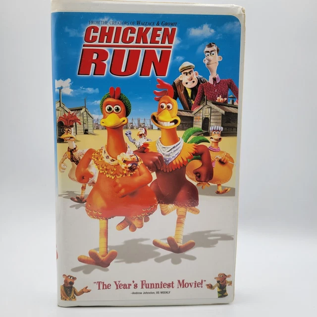 CHICKEN RUN (VHS, 2000, Dreamworks Home Entertainment) Animated Family