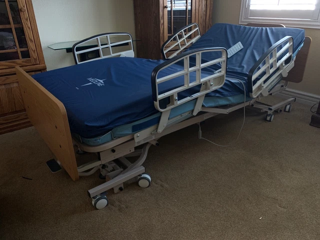 Medline Alterra 1385 Hi-Lo Fully Electric Hospital Bed and Contour 4.4 mattress