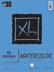 Papel de acuarela Canson Pro-Art 140 libras 9 pulgadas x 12 (paquete de 2)