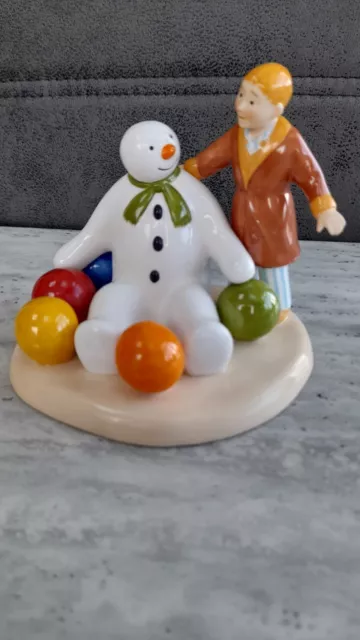 Coalport Snowman "Soft Landing" First Edition 2002 Unboxed Excellent Condition