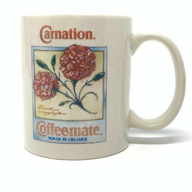 Carnation Coffee-Mate Collector Series Botanical Cup Mug 1993 Dianthus Flower
