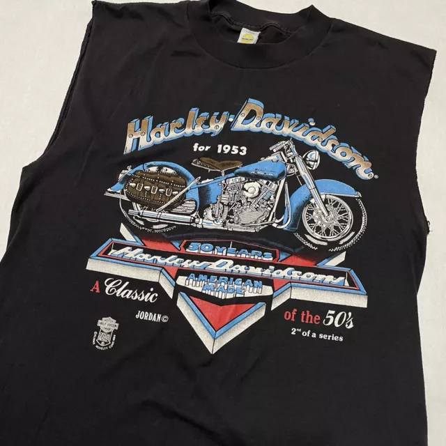 Vtg Harley Davidson 1984 T Shirt Large 50 Years American Made Classic 50s Biker