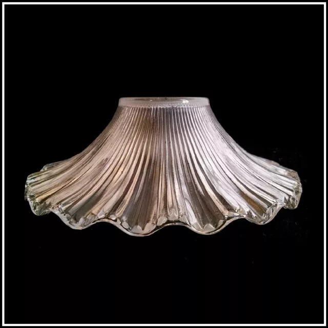 PETTICOAT SHADE CLEAR CRYSTAL fits ALADDIN B&H MILLER RAYO ROCHESTER OIL LAMP