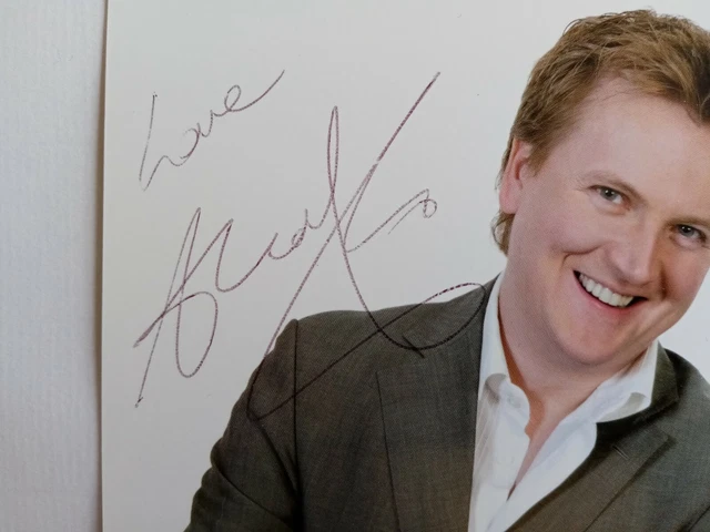 Aled Jones, Radio Broadcaster & Singer, Hand Signed Photo Card & Comp Slip, Vgc 6