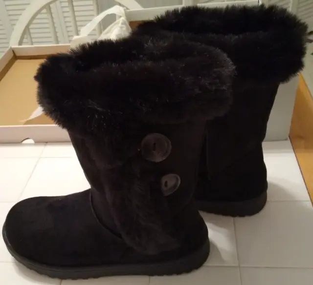 Women's So Abigail Faux Fur Winter Boots, Black, Size 7.5, Only Worn 1 Time