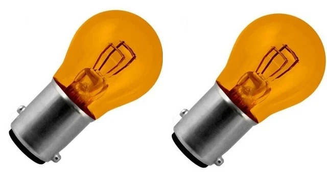 2x ampoule 12V 21/5W BAY15D orange double filament ergots décalés voiture