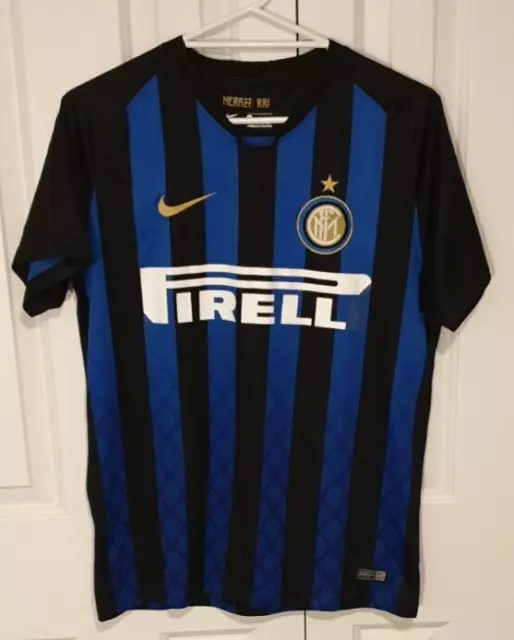 INTER MILAN Nike 2018 Season Serie A Home Football Soccer Jersey Shirt Sz Medium