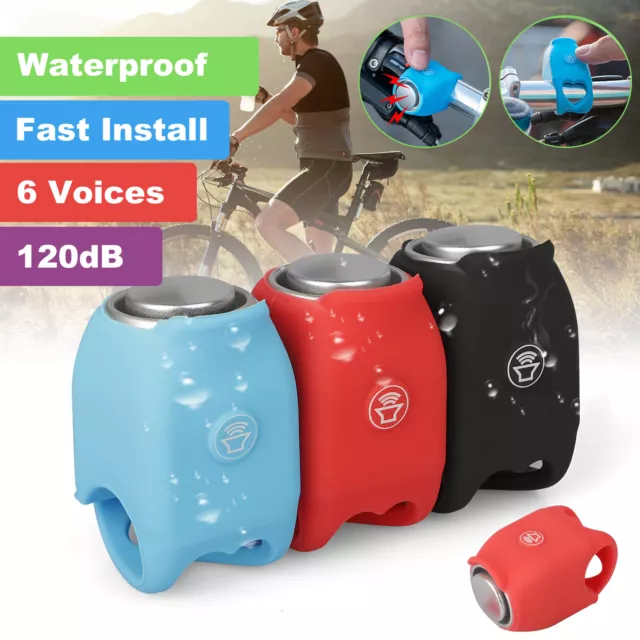 120dB Loud Cycling Bike Electric Horn MTB Road Bicycle Handlebar Bell Waterproof