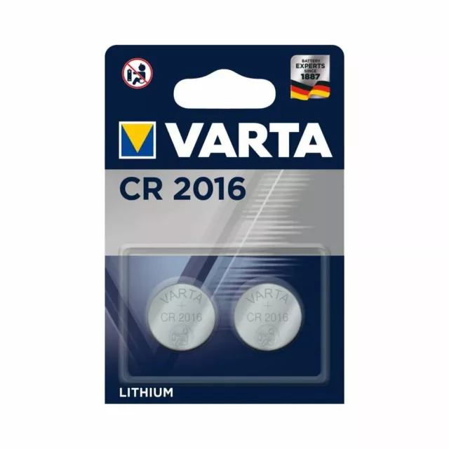 Pile CR2016 Varta lithium 3V blister de 2 piles CR2016 Lithium 3 volts