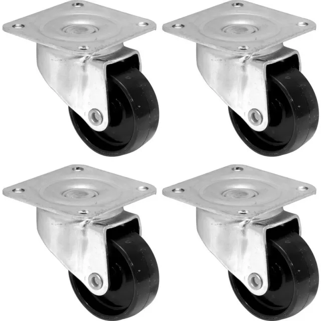 Pack of 4 in 2 sizes METAL CASTOR WHEELS CABINET CASTERS TABLE CHAIR FURNITURE