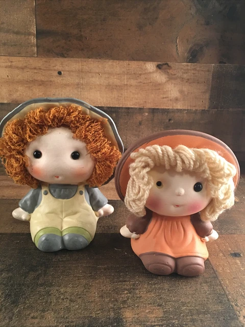 Lot Of 2 Vintage 70s Doll Piggy Banks /Coin Banks by Bradley Exclusives Japan