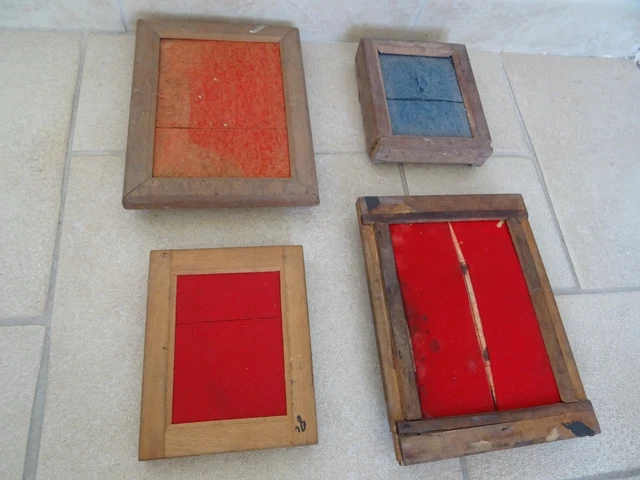 Lot De 3 Châssis Bois Anciens – Pour Photos Ou Décoration – état D'usage