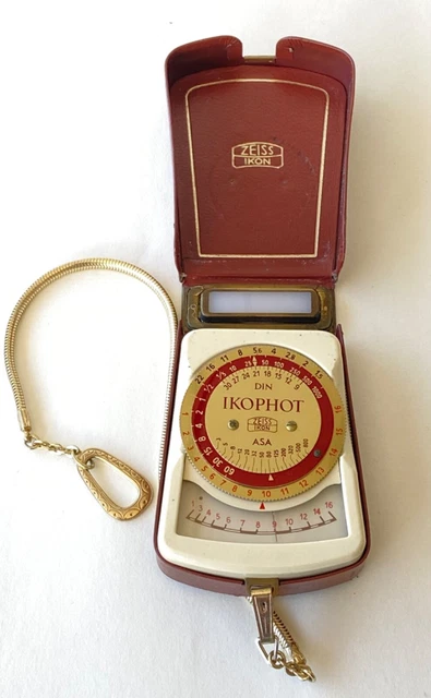 Posemètre ZEISS Ikon Ikophot Vintage Avec étui Et Notice – Réagit à La Lumière