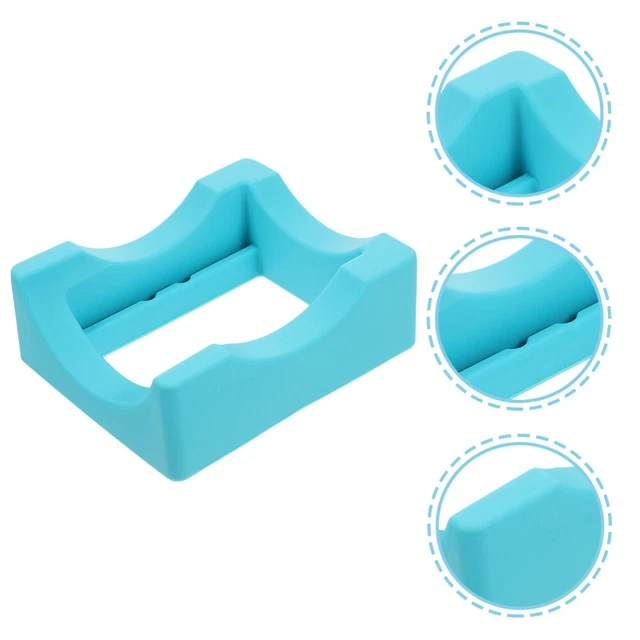 2 piezas portavasos de gel de sílice de silicona portavasos taza cuna azul