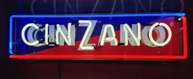 Seltene CinZano-Neon-Leuchtreklame top Zustand 70cm X 13cm X 20cm
