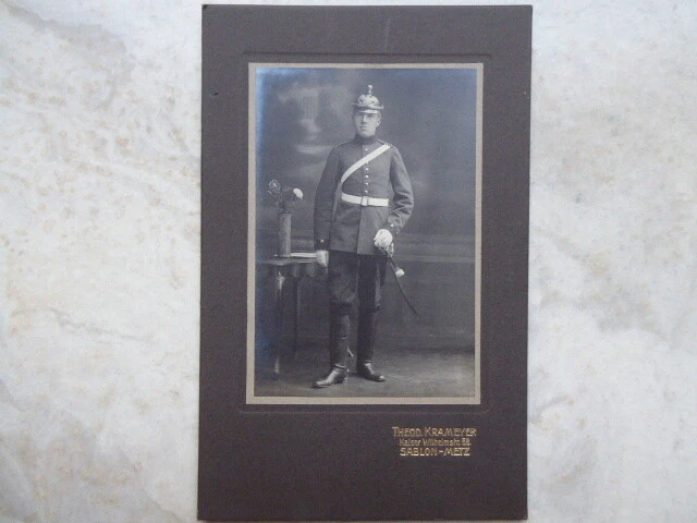 CDV Foto, Offizier, Portopee, Säbel, Pikelhaube