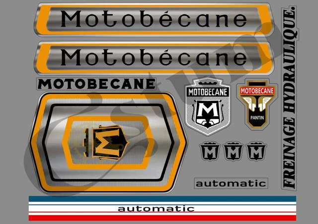 Kit Déco Autocollant / Sticker Motobecane 51 Super - Jaune / Orange