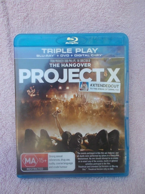 PROJECT X - Extended Cut (Blu-ray, 2012) $5.90 - PicClick AU