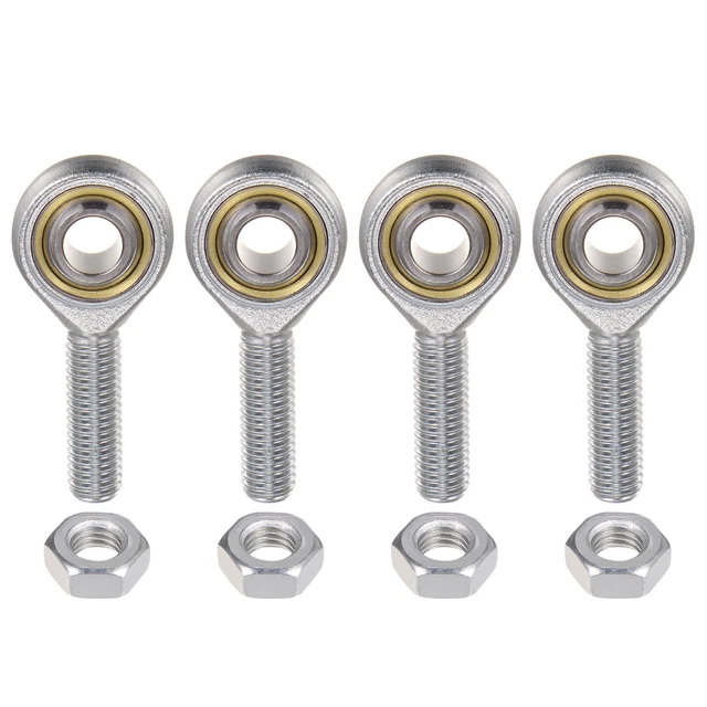 4pcs SA10TK POSA10 M10 Male Rod End M10x1.5 Right Hand Thread,Includes Jam Nut