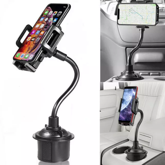 Universal 360° Adjustable Phone Mount Car Cup Holder Stand Cradle For Cell Phone