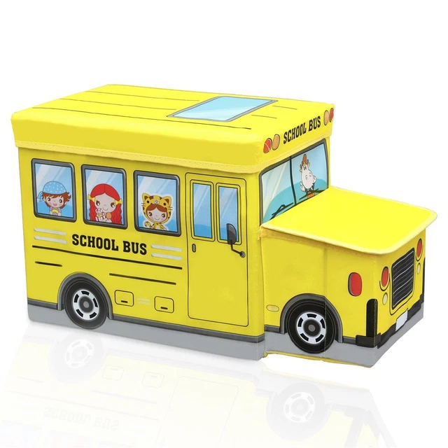 Sgabello pieghevole per bambini 55x31x26 cm Contenitore per giocattoli in