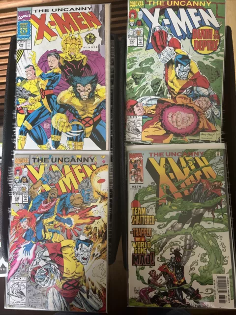 Bulk Lot Of Uncanny X-Men 275, 292, 293 & 374 Marvel Comics VF Set