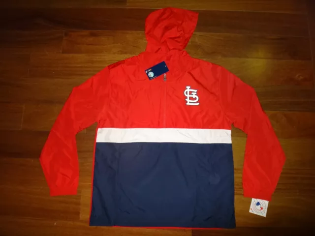 NWT Men's St. Louis Cardinals MLB Lightweight Hooded Windbreaker Jacket