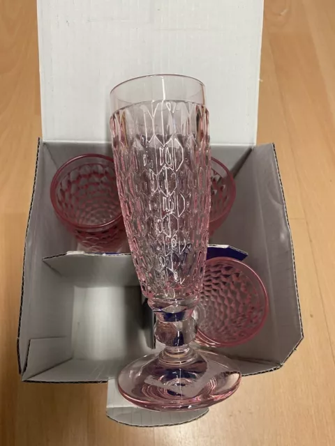 Villeroy & Boch Boston Coloured Sektglas Rose 4er Set