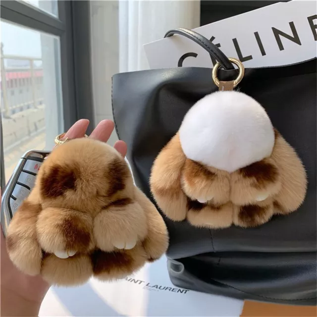 Bag Charm Bunny Keychain Bags Pendant Plush Rabbit Key Ring  Jewelry Gifts