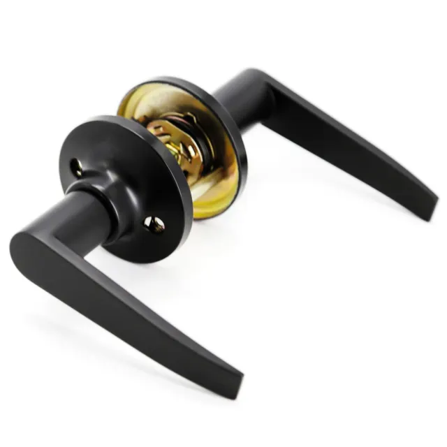 Door Lever Handle with Lock Keyless for Left and Right Handed Doors Passage