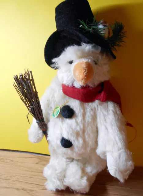 Hermann Coburg weisser Teddy Eisbär Snowman Schneemann limitiert 500 Stück