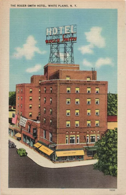 Postcard The Roger Smith Hotel White Plains New York Linen Vintage c1930s