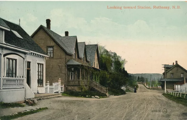 ROTHESAY NB - Looking Toward Station Postcard