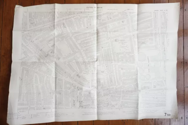 1894 Beaumont Sqare Stepney Regents Canal East London OS Railway Map