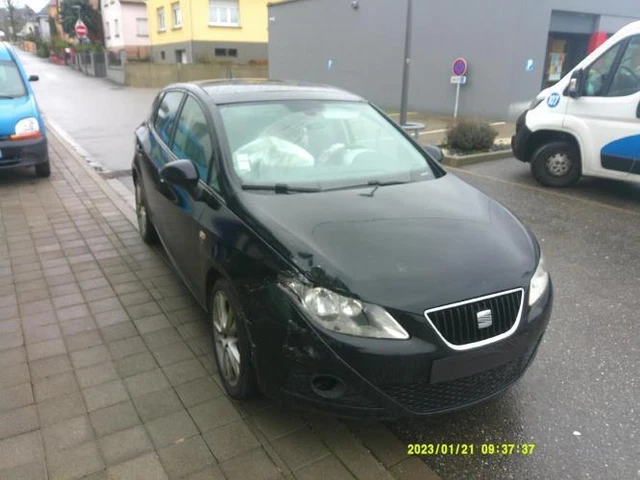Pommeau De Levier De Vitesse Pour Seat Ibiza 2002-2010 - 5 Vitesses, Cuir Synthétique, Lignes Noires/rouges, Remplacement Facile