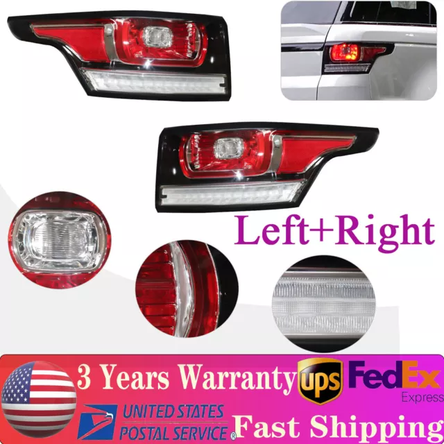 LH+RH LED Tail Lights Brake Lamps Set For Land Rover Range Rover Sport 2014-2017