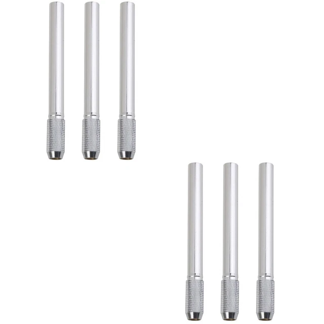 6 PIEZAS Extensor de Lápiz de Metal Resistente Lápiz Alargador Lápiz Portátil