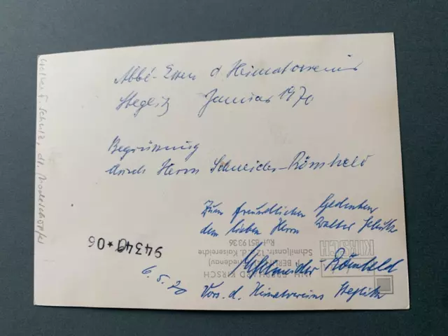 WALTER F. SCHULZ (†) 'Modeschöpfer' signed Foto 10x15 Autogramm selten!
