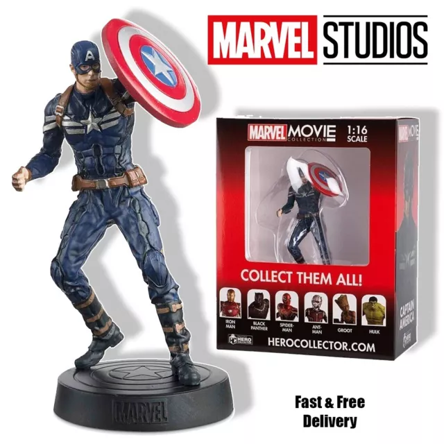 Marvel Movie Collection - Captain America - Toy Action Figure, Stand & Art Book